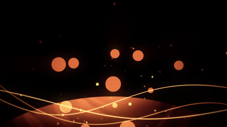 Shaking line animation on black backgroundの写真素材
