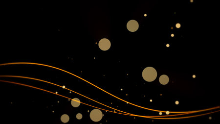 Shaking line animation on black backgroundの写真素材