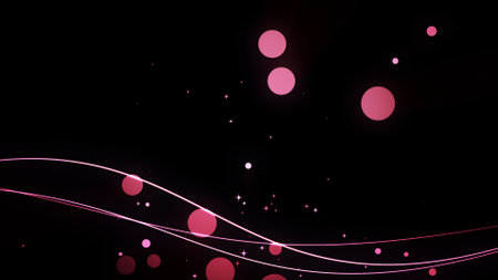 Shaking line animation on black backgroundの写真素材
