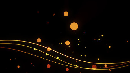 Shaking line animation on black backgroundの写真素材