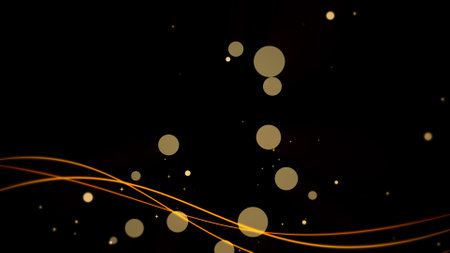 Shaking line animation on black backgroundの写真素材