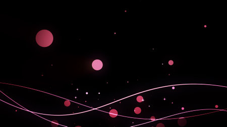 Shaking line animation on black backgroundの写真素材
