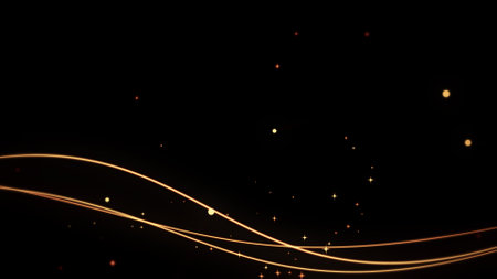Shaking line animation on black backgroundの写真素材