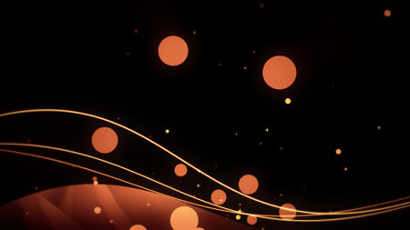 Shaking line animation on black backgroundの写真素材