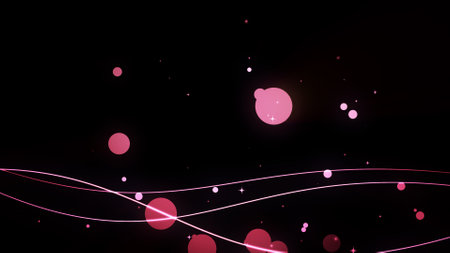 Shaking line animation on black backgroundの写真素材
