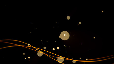 Shaking line animation on black backgroundの写真素材