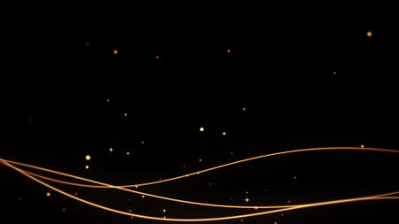 Shaking line animation on black backgroundの写真素材