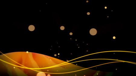 Shaking line animation on black backgroundの写真素材