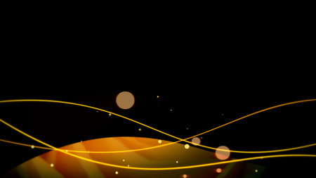 Shaking line animation on black backgroundの写真素材