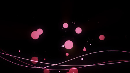 Shaking line animation on black backgroundの写真素材