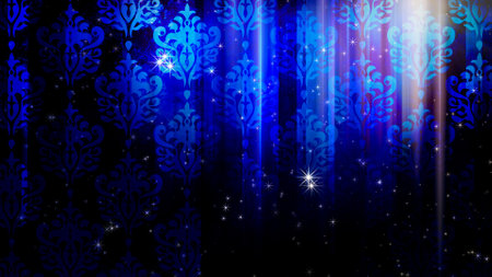 Glitter dances on a colored background and the light moves left and rightの写真素材
