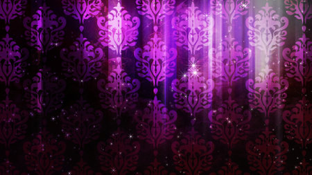 Glitter dances on a colored background and the light moves left and rightの写真素材