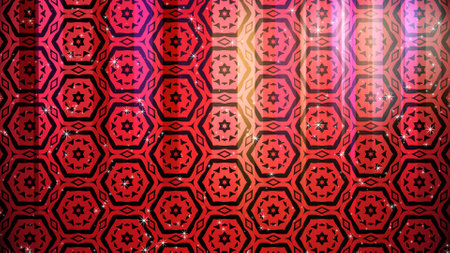 Glitter dances on a colored background and the light moves left and rightの写真素材