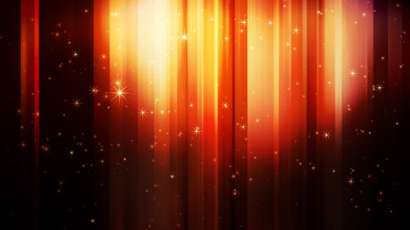 Glitter dances on a colored background and the light moves left and rightの写真素材