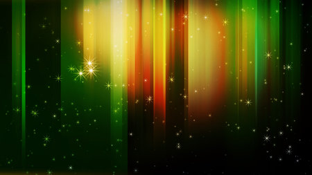 Glitter dances on a colored background and the light moves left and rightの写真素材