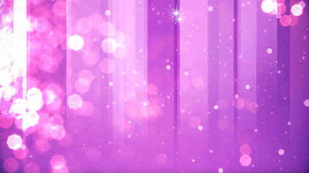 Vertical lines of light and glitter dance on a colored backgroundの写真素材