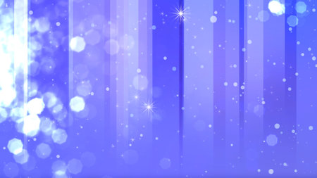 Vertical lines of light and glitter dance on a colored backgroundの写真素材