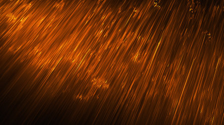 Image of rain falling on a black backgroundの写真素材