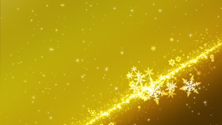 Crystal of snow and glitter flutter on a colored backgroundの写真素材