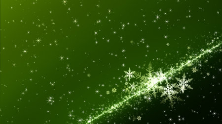 Crystal of snow and glitter flutter on a colored backgroundの写真素材