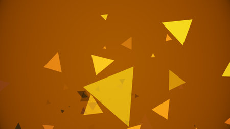 Triangles spring up on a colorful backgroundの写真素材