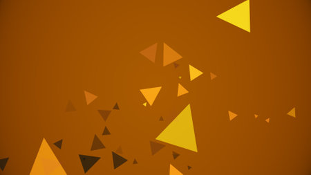 Triangles spring up on a colorful backgroundの写真素材