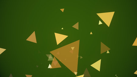 Triangles spring up on a colorful backgroundの写真素材