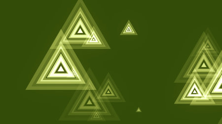 Triangles spring up on a colorful backgroundの写真素材