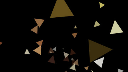 Triangle springs up on a black backgroundの写真素材