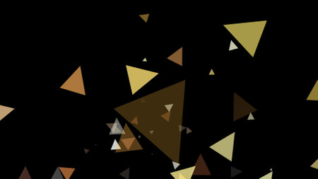Triangle springs up on a black backgroundの写真素材