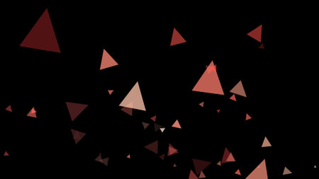 Triangles spring up on a colorful backgroundの写真素材