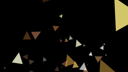 Triangle springs up on a black backgroundの写真素材