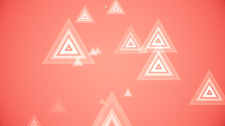 Triangles spring up on a colorful backgroundの写真素材