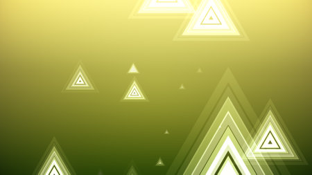 Triangles spring up on a colorful backgroundの写真素材
