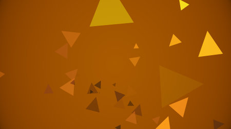 Triangles spring up on a colorful backgroundの写真素材