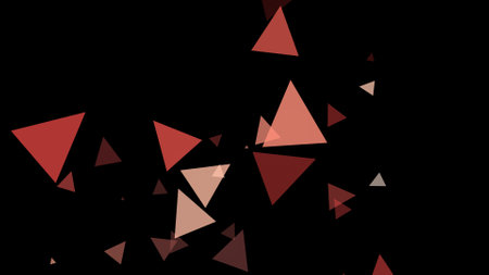 Triangle springs up on a black backgroundの写真素材