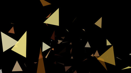 Triangles spring up on a colorful backgroundの写真素材