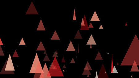 Triangle springs up on a black backgroundの写真素材
