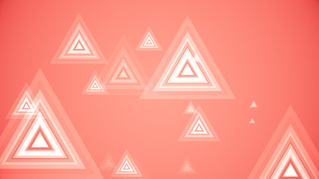 Triangles spring up on a colorful backgroundの写真素材