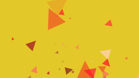 Triangles spring up on a colorful backgroundの写真素材