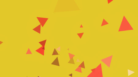 Triangles spring up on a colorful backgroundの写真素材