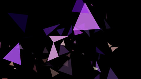 Triangle springs up on a black backgroundの写真素材