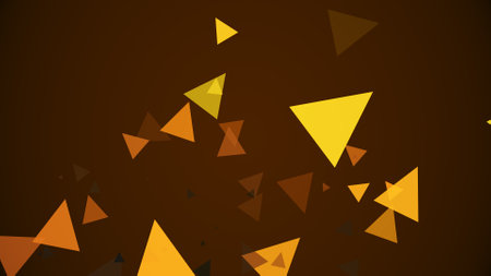 Triangles spring up on a colorful backgroundの写真素材