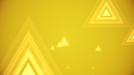 Triangles spring up on a colorful backgroundの写真素材