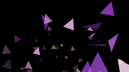 Triangle springs up on a black backgroundの写真素材