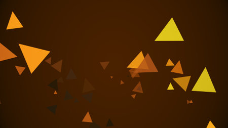 Triangles spring up on a colorful backgroundの写真素材