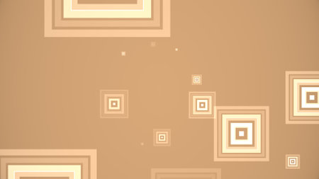 Squares spring up on a colorful backgroundの写真素材