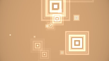 Squares spring up on a colorful backgroundの写真素材