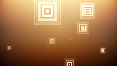 Squares spring up on a colorful backgroundの写真素材