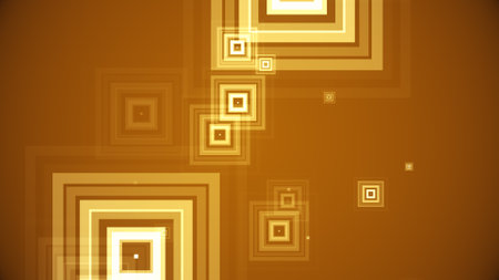 Squares spring up on a colorful backgroundの写真素材
